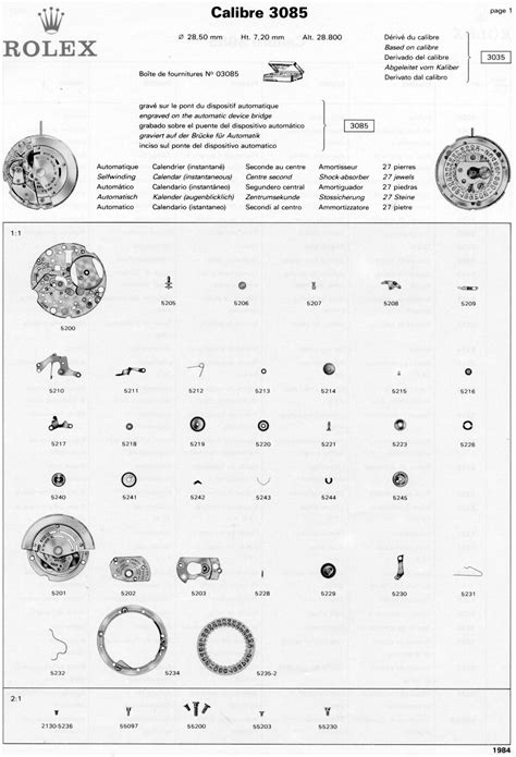 rolex caliber 3035|rolex 3035 parts list.